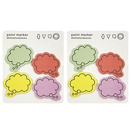 Wrapables Colorful Thinking Bubble Sticky Notes (Set of 2)