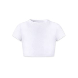 Betusline Crop Tops for Women, Short Sleeve White + Silver Cargo Jogger Pants Outfits 2pcs Clothes Set, Small