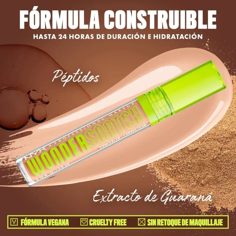 NYX PMU Wonder Snatch, Corrector Líquido para Rostro, 3 ml