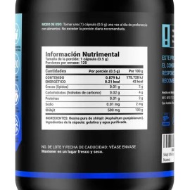 Shilajit 100 Puro De 120 Caps 500 Mg. B Life Pure Shilajit Sabor Sin Sabor                                                                            