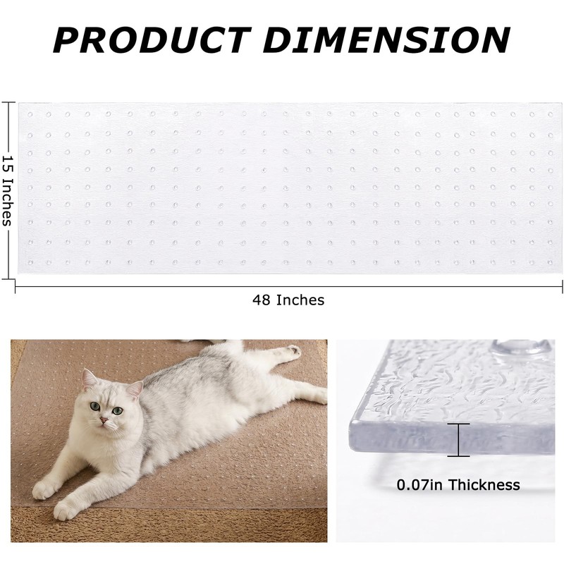 Czoynife Carpet Protector for Pets - Cat Scratch Guard Mat,
