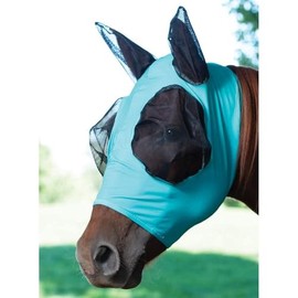 Weaver Equine CoolAid Cooling Fly Mask with Ears - Eye and Ear Protection Fly Masks for Small, Medium, and Large Horses