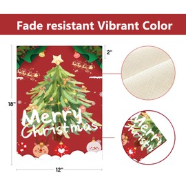 Christmas Garden Flag Merry Christmas Decorations Double Sided Winter Decor Outdoor Yard Flag 12.5x18 Inch