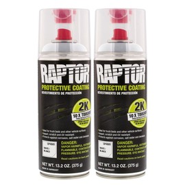 Raptor 2K White Spray-On Truck Bedliner Bare Metal Aerosol Kit (26.4 oz)