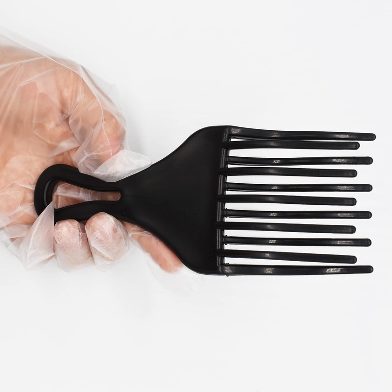 Professional Insert Afro Pick Comb, Wide Tooth Detangling Hair Fork