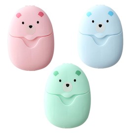 SGERUFZ Pack of 150 Disposable Paper Soap Sheets, Portable Mini Soap Sheets for On the Go Travel Camping for Washing Outdoors (3 Boxes)