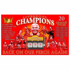 Liverpool 2025 League Champions Flag, Reds Football League Champs Banner, 2025 English Football League Champions 5X3 Flag