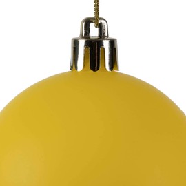 Vickerman 2.4" Yellow Matte Christmas Ornament Ball - 24 Ornaments per Pack - Yellow Matte Finish - Shatterproof Plastic - UV Resistant - Holiday Christmas Tree Decoration