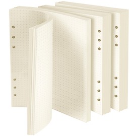 Vicloon A5 Refill Paper Dotted 180 Sheets Paper Refillable Note Paper 6 Holes Refill Paper Refill Inserts Refill Ring Binder Inserts for Notebook, Diary, Sketch, Painting