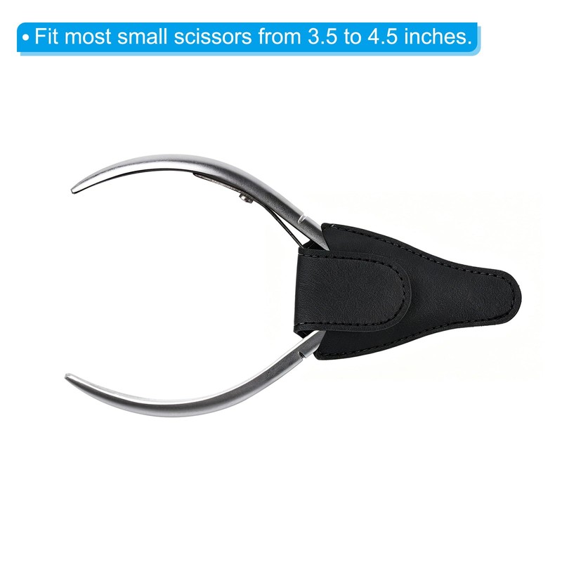 PATIKIL 4.5"x2.6" Embroidery Scissors Sheath, 2 Pack PU Leather Nail