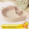 Muqee Peeko Silicone Baby Feeding Set with Sectioned Baby Plates
