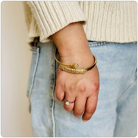 PEAS 18K Gold Plated Jewelry Peacock Open Cuff Bracelet(Gold)