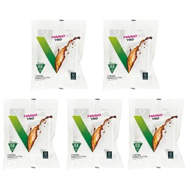 HARIO VCF-02-100W V60 Paper Filter, 1-4 Cups, 500 Pieces, White, Made in Japan