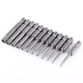 Magnetic Star Head Screwdriver Bit Set Steel Magnetizable Tamper Proof 6 Point Screwdriver Kit Safety Drill Bit for Woodworking Home Toy Car R