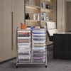 Moccha 15-Tier Drawer Storage Cart, Rolling Storage Cart with 4