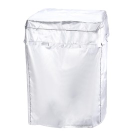 MECCANIXITY Twin Tub Washing Machine Cover, Portable Washer Cover 30Wx17Dx35H Inch(M Size) Silver Waterproof Cover for Twin Tub Washer