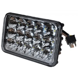Octane Lighting 4X6 Led Hid Light Bulbs Crystal Clear Sealed Beam Headlamp Headlight Set