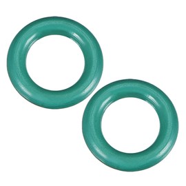 sourcing map Pack of 2 Fluorine Rubber O-Rings Seal FKM Green for Machine Installation with Heat Resistance 5 mm ID 9 mm OD Durable