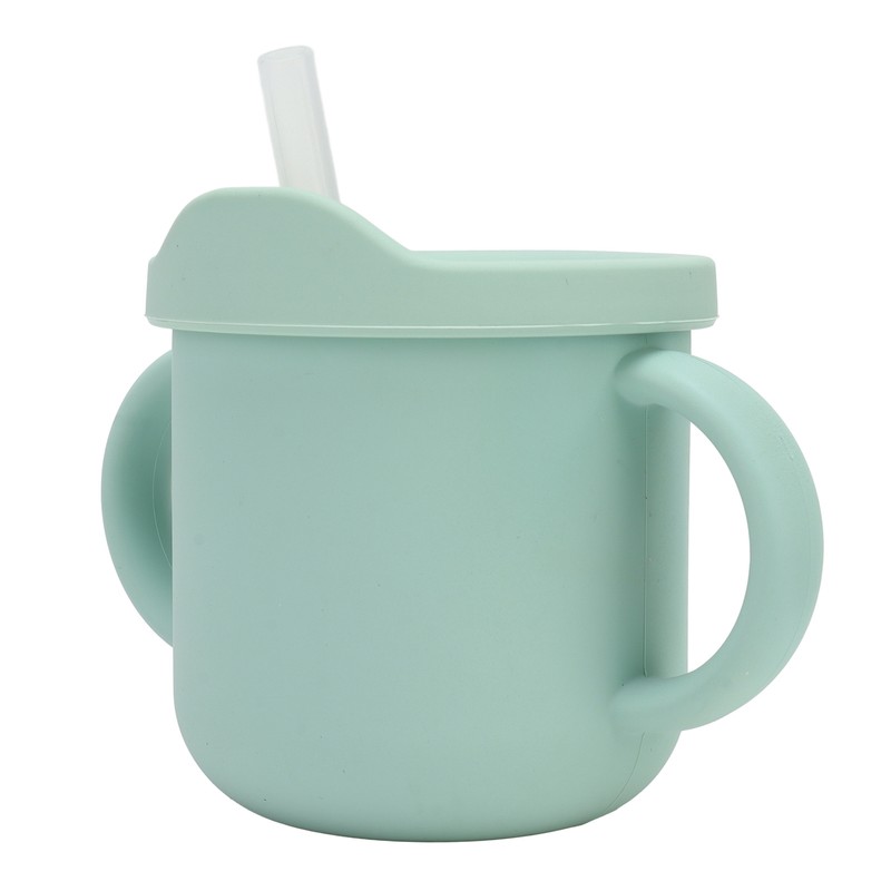 Silicone Sippy Cups Double Handles Lightweight Toddler Training Cup with
