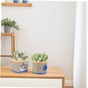 Gatuida 2 Pcs Cement Flower Pots Stylish Desktop Planters for