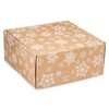Kraft Snowflakes Gourmet Shipping Boxes - 9 x 9 x