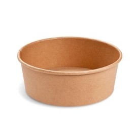 VEPATIM 50 salad bowls, delicatessen bowls, brown, diameter 150 mm, made of cardboard, PE coated, 1000 ml