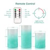 Crystal Club Flickering Flameless Candles with Timer, Real Wax Glass