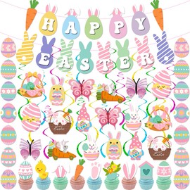 Easter Decorations for Home Happy Easter Banner