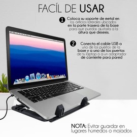 Base Enfriadora 2 Ventiladores 3 Posiciones Laptop Refrigeracin Para Laptop Ordenador De Juegos, Ventilador De Gran Velocidad Ajuste De Altura De...  
