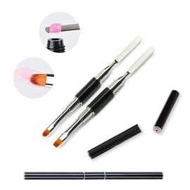 2 types of dual brushes for nail art spatula (W8F104C) / 네일아트 스파츌라 겸용 듀얼 브러쉬 2종 (W8F104C)