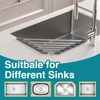 COOL-ANGLE Corner Sink Drying Rack, 16"x9.5" Rust-Proof Aluminum Triangular Dish
