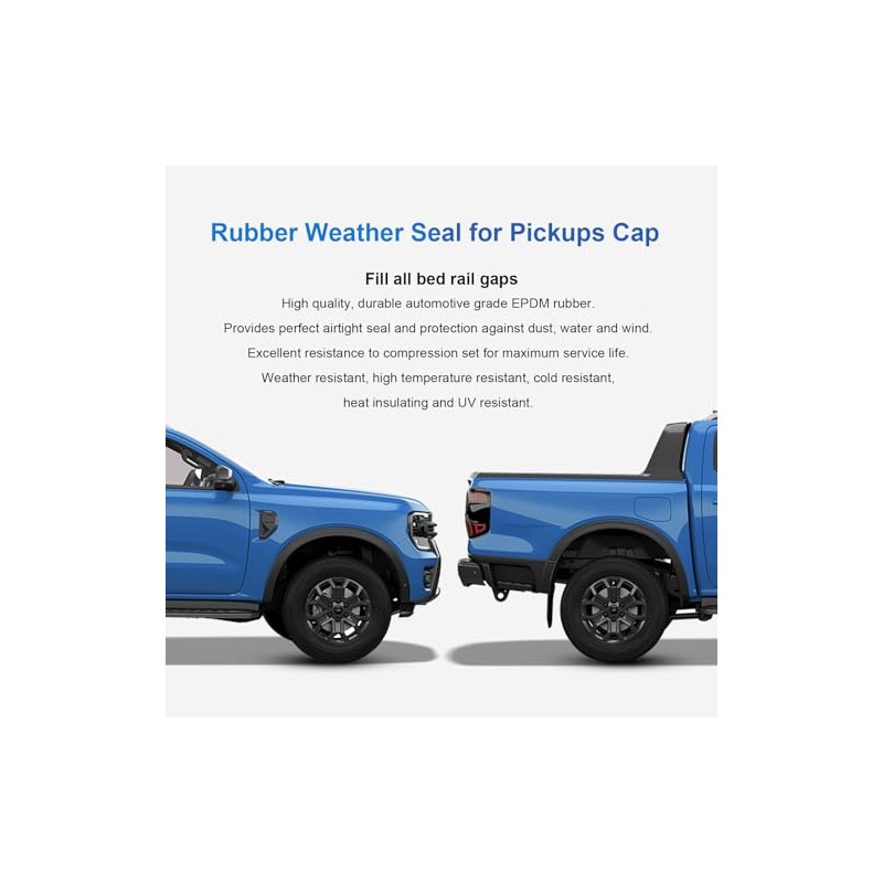 Rubber Weather Seal for Pickups Cap - Camper Shell Seal