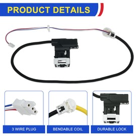 W11307244, W10682535 Washer Lid Lock Assembly (3 Wire) and W10837741 Washer Lid Strike Compatible with Whirlpool Kenmore Maytag Amana Crosley Washer, Fit Model WTW5000DW1 MVWX655DW1-3-year warranty
