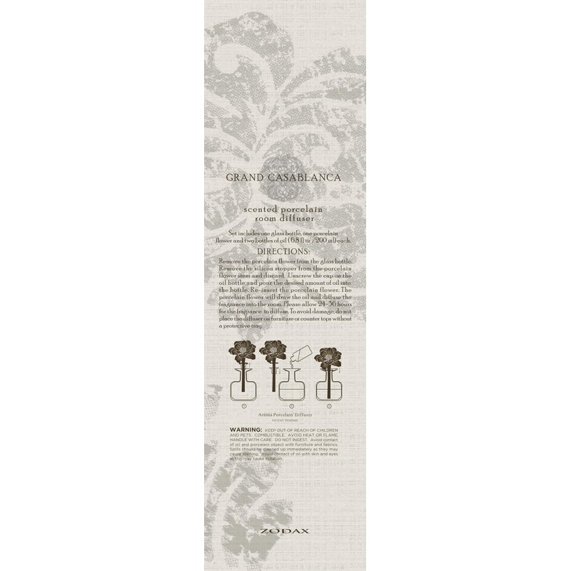 Zodax - Grand Casablanca Porcelain Diffuser - Peony