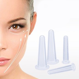 Double chin, jowls, facial tightening, massage cup, cupping therapy, massage cup 2P 6ea