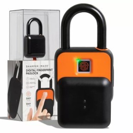 SHARPER IMAGE BRAND NEW SHARPER IMAGE DIGITAL RECHARGABLE FINGERPRINT PADLOCK