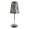 Simple Designs LT3024-ZBA Mini Silver Table Lamp with Animal Print
