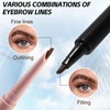 GEUUFEA Waterproof Brow Pen, Long-Lasting Eyebrow Powder, Liquid Eyebrow Pencil