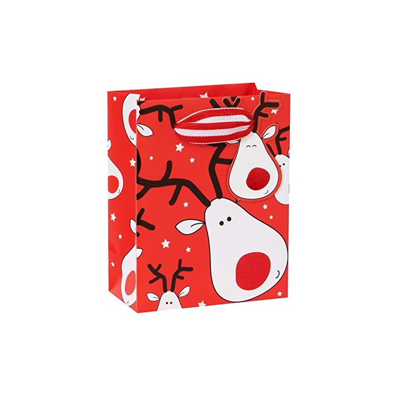 Rudolph Reindeer Selfie Christmas Small Gift Bag – Red Xmas