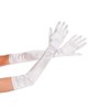 Lansian Women's 21'' Long Satin Gloves White Elbow Length 1920s