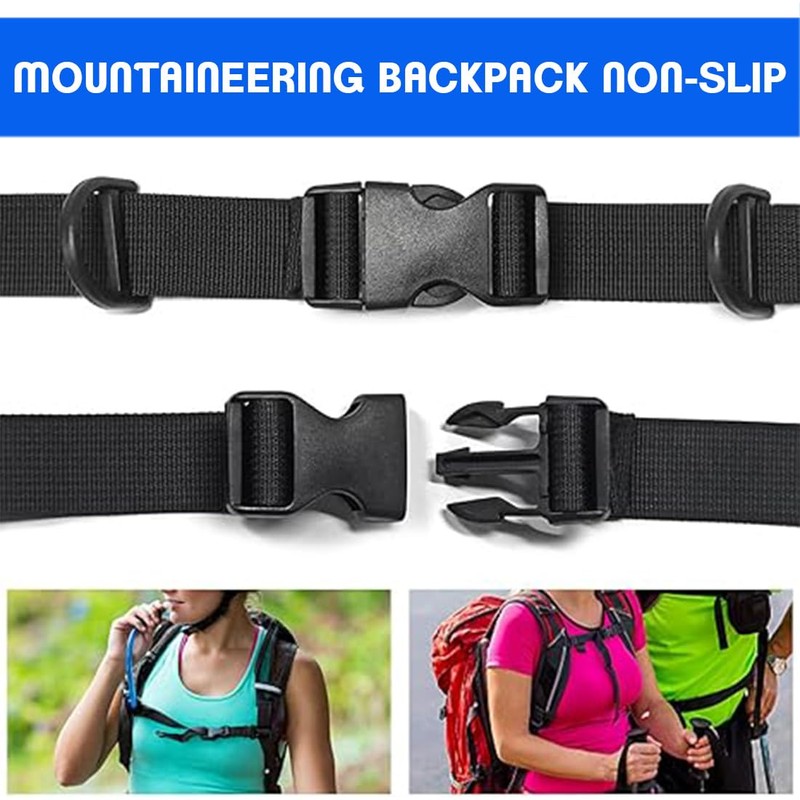 Adjustable Chest Strap Backpack, Pack of 2 Nylon Backpack Straps