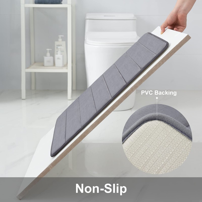 Homaxy Memory Foam Bathroom Bath Mat, Absorbent Non-Slip Bath Mat,