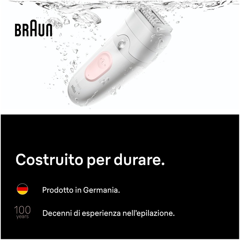 Braun Silk-Épil 5 Epilatore Elettrico Donna, 5-030, Rosa Flamingo