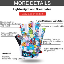 Kids Junior Cycling Gloves Fingerless Outdoor Sport Road Mountain Bike, Fit Boy Girl Youth Age 2-10, Gel Padding Bicycle Half Finger Pair S M L XL (Color Dream, M)