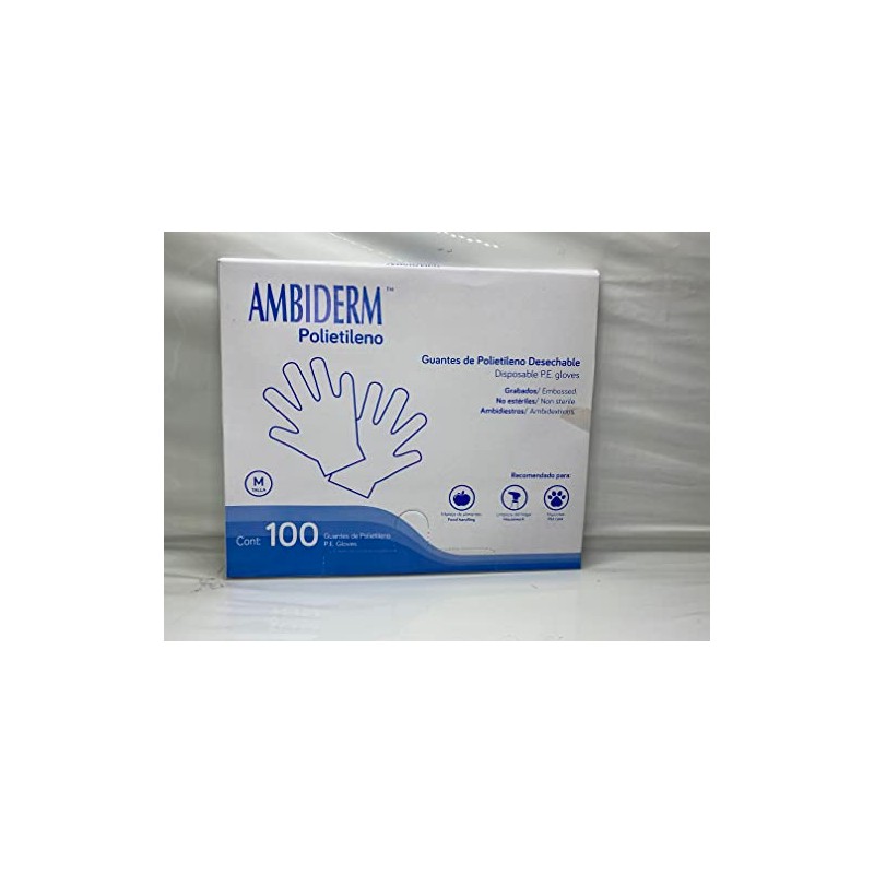 GUANTE AMBIDERM POLIETILENO CHICO C/100