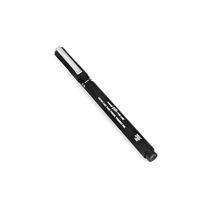 Uni Pin Fineliner Drawing Pen - Black Ink - 0.9mm