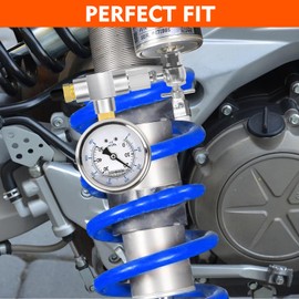 LTIENBST 700PSI Nitrogen Filling Tool Nitrogen Regulator Kit Fit for Schrader Valve Shock Compatible with UTV,Snowmobile Shocks,Kawasaki,Honda