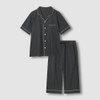 JAJU [JAJU] Men's/Women's Cotton Rayon Seersucker 7-part Pajama Set