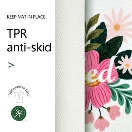 SHIYUE Get Naked Bath Mat Colour Cute Funny Bathroom Rug, Soft Absorbent Water Non Slip Rug, Microfiber Cool Shower Preppy Decor (21"x25"Flower)