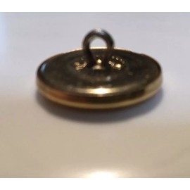 FIRE DEPARTMENT BUTTONS, Gold, 1", Ring back